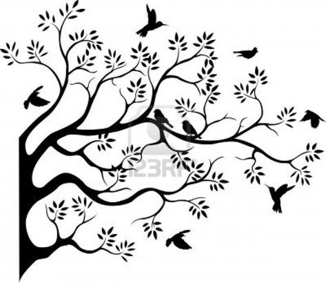 1000+ images about Stencils on Pinterest | Pyrography patterns ... Tree Drawing Wallpaper, Silhouette Drawing, Bird Flying, Vector Trees, Drawing Wallpaper, Bird Silhouette, Trendy Tree, Tree Silhouette, Tree Drawing