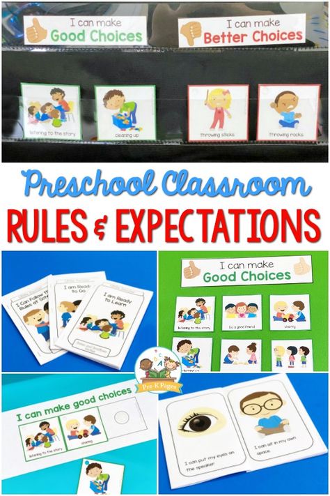 Preschool Classroom Rules and Expectations Classroom Rules For Preschool, Preschool Class Rules, Big Vocabulary Words, Kindergarten Rules, Teaching Classroom Rules, Classroom Rules And Expectations, Preschool Classroom Rules, Classroom Rules Printable, Early Childhood Education Degree