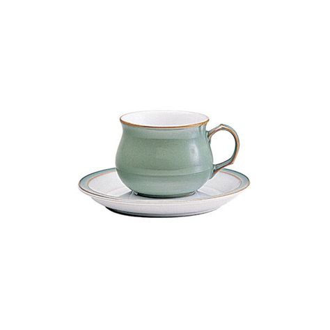 Regency Green Teacup Classic Colour Palette, Green Teacup, Green Tea Coffee, Green Dinner Plates, Coffee Saucer, Tea Pots And Cups, Denby Pottery, Green Tea Cups, Tea Saucer