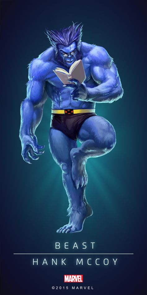 #Beast #Fan #Art. (BEAST - HANK MCCOY IN: MARVEL'S PUZZLE QUEST!) BY: AMADEUS CHO! (THE * 5 * STÅR * ÅWARD * OF: * AW YEAH, IT'S MAJOR ÅWESOMENESS!!!™) [THANK U 4 PINNING!!!<·><]<©>ÅÅÅ+(OB4E)(IT'S THE MOST ADDICTING GAME ON THE PLANET, YOU HAVE BEEN WARNED!!!) Hank Mccoy, Beast Marvel, Puzzle Quest, Marvel Puzzle, X Men Apocalypse, Man Beast, Marvel Cards, Fitness Shirts, Univers Marvel