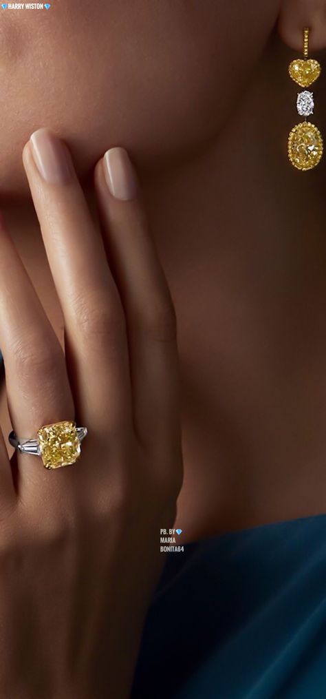 Harry Winston Engagement Ring Yellow Diamond, Harry Winston Yellow Diamond Ring, Harry Winston Engagement Ring, Harry Winston Ring, Canary Diamond Engagement Ring, Harry Winston Diamond, Radiant Diamond Rings, Fancy Diamond Ring, Canary Diamond