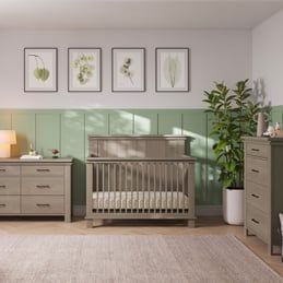 Harmony 3-Drawer Dresser with Baby Changing Table Topper | Child Craft Two Tone Nursery Walls, Nursery Grey Furniture, Dresser Unit, Grey Nursery Boy, Changing Table Topper, Grey Crib, Nursery Dresser, Degree Design, Changing Table Dresser