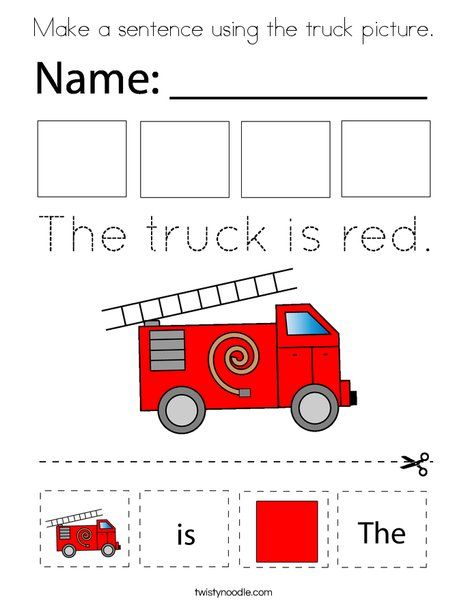 Counting Words In A Sentence, Writing Sentences Kindergarten, K4 Classroom, Sentences Kindergarten, Fire Safety Theme, Scrambled Sentences, Handwriting Worksheets For Kids, Pre K Worksheets, Sentence Activities