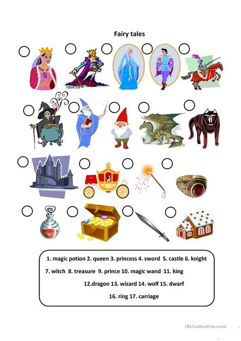 Fairy Tale Math, First Grade Books, Magic Objects, Fairy Tales Unit, Saxon Math, Fairytale Theme, Worksheet For Kindergarten, Matching Worksheets, Summer Camp Ideas