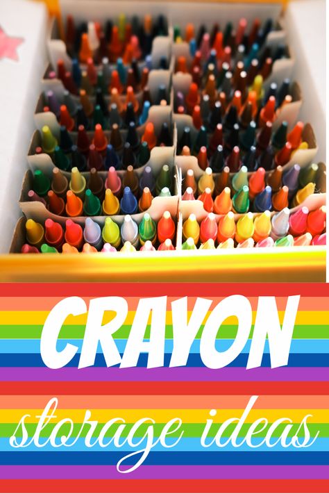 Crayon Box Storage, How To Organize Crayons, Diy Crayon Organizer, Crayon Container Ideas, Crayon Storage Ideas Classroom, Crayon Holders For Classroom, Crayon Storage Classroom, Classroom Crayon Organization, Crayon Organization Classroom