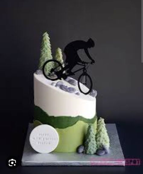 Snowboard Cake, Mountain Bike Cake, Bicycle Cake, Bike Cakes, Cooking Design, Crazy Cakes, Cakes For Men, Cakes For Boys, Love Cake