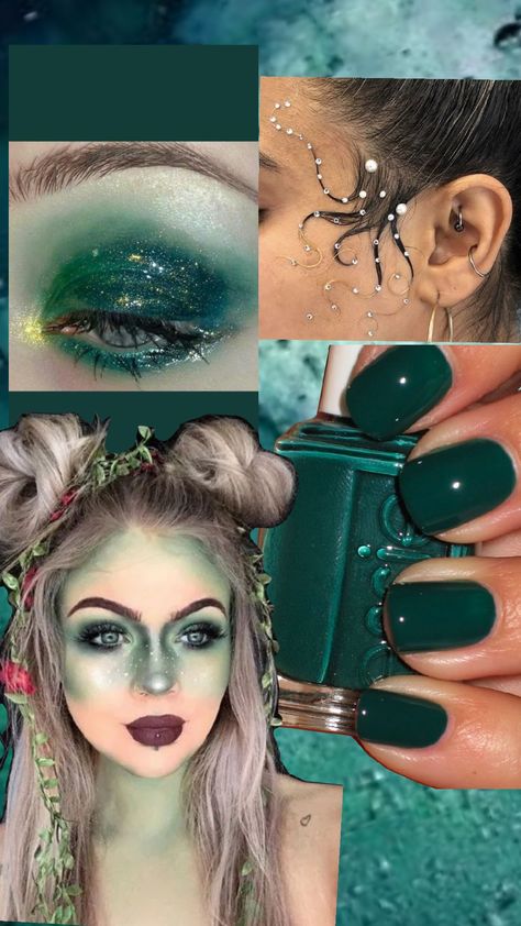 dark green mermaid Green Mermaid Costume, Dark Siren Costume, Dark Mermaid Costume, Dark Mermaid Aesthetic, Dark Siren, Siren Costume, Siren Aesthetic, Straight Eyebrows, Dark Mermaid