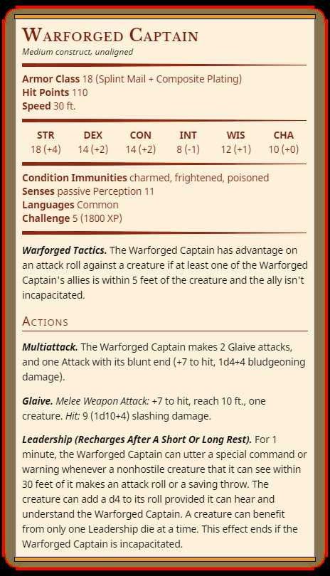 Warforged army Dnd God Stat Block, Warforged Dnd, Homebrew 5e, Dnd Stat Blocks, D D 5e Homebrew, Dnd Campaign Ideas, Stat Block, Dnd Enemies, Homebrew Monsters