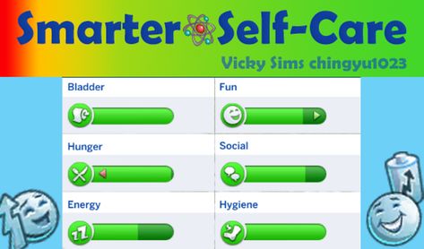 Smarter Self-Care V17 | Vicky Sims (chingyu1023) on Patreon Asthetic Stationery, Cc Eyes, Sims Pets, Sims 4 Traits, Sims Packs, 4 Characters, Sims 4 Game Mods, Tumblr Sims 4, Sims 4 Expansions