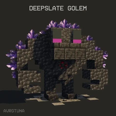 Minecraft Buildings🏰 on Instagram: “Amazing Golem Statue! By: @avrgtuna - Follow @minecraftforest” Minecraft Mineshaft Design, Minecraft Ancient Ruins Build, Iron Golem Statue Minecraft, Statue Minecraft Ideas, Wall Ideas Minecraft, End Portal Design, Minecraft Mineshaft, Minecraft Monsters, Minecraft Building Guide