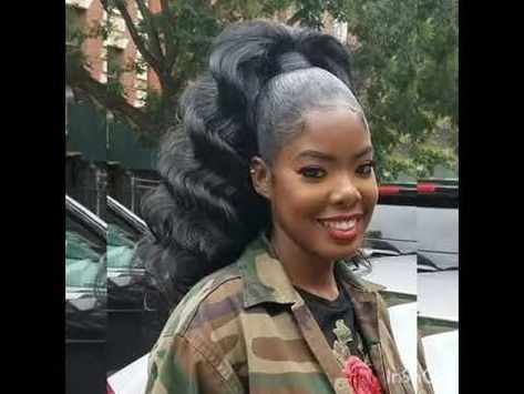 Ponytail Black Women, Pretty Ponytails, Low Ponytail Hairstyles, Weave Hairstyles Braided, High Ponytail Hairstyles, Weave Ponytail Hairstyles, Natural African American Hairstyles, Wavy Ponytail, Black Ponytail Hairstyles