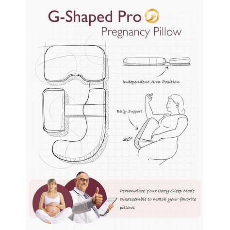 Pregnancy Pillow Original Detachable G Shaped Pro Maternity Pillow with Flexible Belly Wedge Pillow,Full Body Support Pillows - Bed Bath & Beyond - 40489741 Diy Pregnancy Pillow, Maternity Pillow, California King Size Bed, Pillows Bed, Belly Support, Wedge Pillow, Dreams Beds, Pregnancy Pillow, Body Support