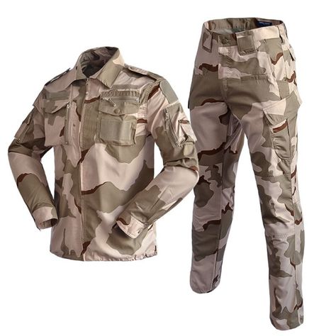 US $36.69 20％ Off | Outdoor Shirts Pants Camouflage Suit 727 Tactical Sets Men's Combat Long Sleeve Shirt Trousers Suit Camping Hunting Clothes Hunting Suit, Tactical Suit, Camouflage Suit, Camouflage Uniform, Outdoor Shirts, Long Sleeve Suit, Tactical Shirt, Camouflage Colors, Black Tigers