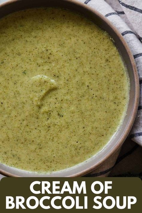 This Cream of Broccoli Soup is packed with wholesome delicious ingredients! The perfect way to get extra servings of vegetables without anyone noticing, it’s my go-to healthy comfort food that the whole family loves. Creamy Broccoli Soup, Cream Soup Recipes, Cream Of Broccoli, Quick Soup, Broccoli Soup Recipes, Cream Of Broccoli Soup, Healthy Comfort, Broccoli Soup, Healthy Comfort Food