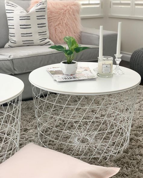 Judy | Life Is Better At Home on Instagram: “I added two of these @ikeacanada Kvistbro tables in the family room and I’m loving how they look in here! They can be moved around easily…” Accent Living Room, Living Room Coffee Tables, Sleeper Sectional, Small Bedroom Decor, Master Bedrooms, Living Room Accents, Spare Room, Living Room Inspo, Living Room Coffee Table