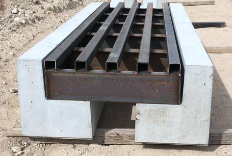 Patio Drainage, Welding Furniture, Cattle Grid, Cattle Guard, Cattle Housing, Concrete Ideas, Security Fence, Bureau Of Land Management, Precast Concrete