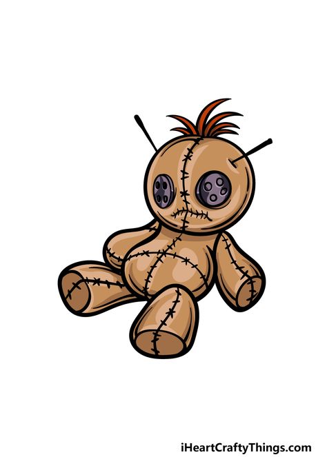 The concept of a voodoo doll is simultaneously fascinating and terrifying. This concept appears in a few cultures and beliefs around the world, and supposedly you can create a doll version of someone that will feel Small Voodoo Doll Tattoo, Voodoo Drawing, Vudu Doll, Voodoo Doll Drawing, Signage Illustration, Voodoo Doll Tattoo, Voodoo Art, Doll Tattoo, Doll Drawing