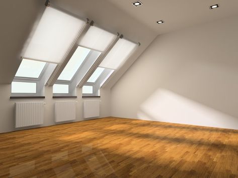 attic window blids Slanted Windows, Rooms With Slanted Ceilings, Windows With Blinds, Attic Windows, Decorating Rooms, Vertical Window Blinds, Skylight Blinds, Best Blinds, Attic Window