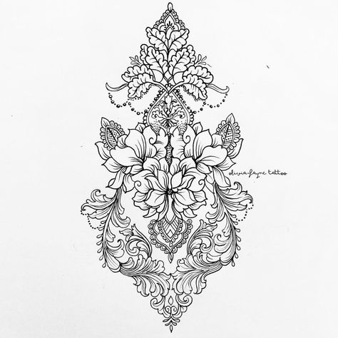 Olivia Fayne Tattoo, Tattoo Designer, Girly Graphics, Filigree Tattoo, Dandelion Tattoo, Sternum Tattoo, Arm Design, Up Tattoos, Feather Tattoos