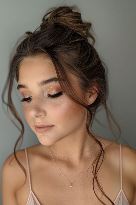 Scrolling On Pinterest, Prom Makeup Look, Makeup Look Ideas, Champagne Eyeshadow, Sunkissed Makeup, Silver Eyeshadow, Prom Makeup Looks, Velvet Lipstick, Black Women Makeup