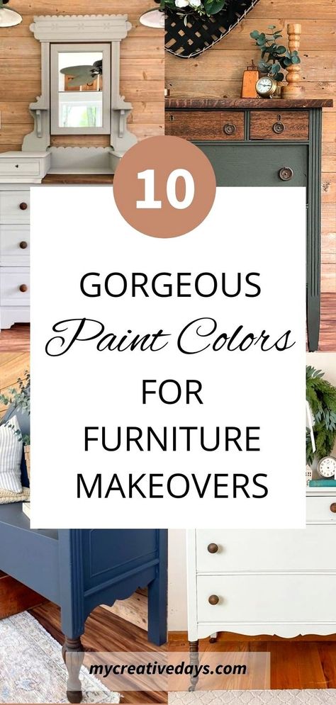 How To Redo Wood Furniture, Modern Farmhouse Dresser Makeover, Best Paint For Dresser Diy Projects, Farmhouse Chalk Paint Colors, Refurbished Furniture Colors, Painted Wood Furniture Ideas Bedroom, Redoing Furniture With Chalk Paint, Chalk Paint Furniture Colors Ideas, Farmhouse Paint Colors For Furniture