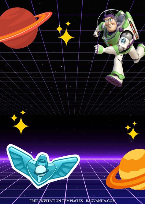 Buzz Lightyear Party, Buzz And Woody, Space Ranger, Disney Invitations, Birthday Disney, Luxury Printing, Free Birthday, Main Theme, Buzz Lightyear