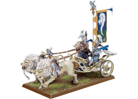 High Elf Chariot Lion Games, White Lions, Warhammer Figures, Game Workshop, High Elf, Fantasy Battle, Warhammer Models, White Lion, Warhammer Art