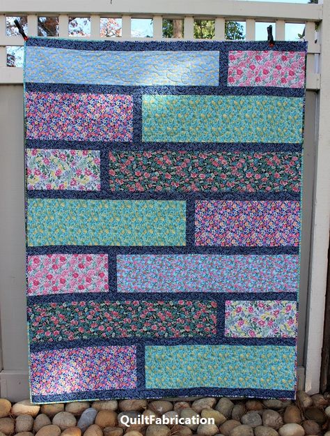 Bed Quilt Patterns, Fat Quarter Quilt Pattern, Tiled Quilt, Big Block Quilts, Fat Quarter Quilt, Scrap Quilt Patterns, Beginner Quilt Patterns, Jellyroll Quilts, Easy Quilt Patterns