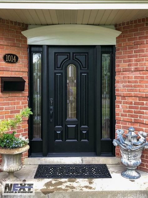 House Front Door Design Modern, Dutch Colonial House, Door With Sidelights, Entry Door Designs, House Front Door Design, Wooden Door Design, Door Design Modern, House Front Door, Front Entry Doors