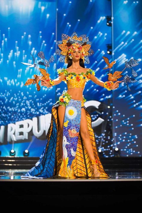 Sal Garcia, Miss Dominican Republic 2016 Miss Dominican Republic, Miss Universe Costumes, Miss Universe National Costume, Recycled Costumes, Miss Colombia, Pageant Costumes, Carnival Fashion, Pageant Wear, Recycled Dress