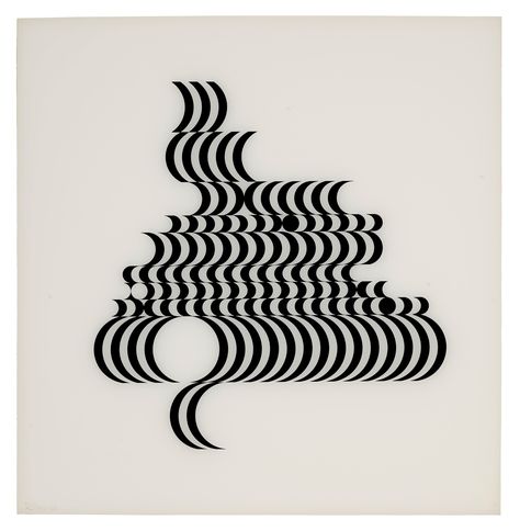 Bridget Riley's early monochrome prints | Christie's Bridget Riley Art, Bridget Riley Op Art, 60s Art, So Emotional, Bridget Riley, Modern Art Movements, Monochrome Prints, Black And White Painting, Royal College Of Art