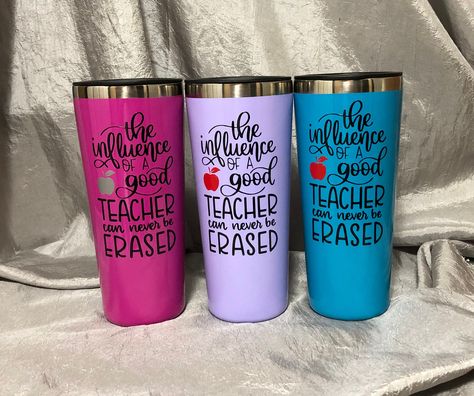 Teacher Gift with Name, Teacher Appreciation Day Gift, Influence of a Teacher, Teacher Tumbler, Roadie Tumbler with straw, Personalized Cup Teacher Valentine Gift, Cup Sayings, Appreciation Gifts Diy, Interest Board, Teacher Appreciation Gifts Diy, Epoxy Crafts, Teacher Valentine Gifts, Teacher Tumbler, Diy Mugs