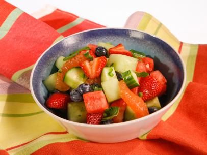 Fruit Salad with Orange-Vanilla Syrup Recipe | Ree Drummond | Food Network Fruit Salad With Honey, Limoncello Recipe, Fruit Salad Recipe, Thyme Recipes, Spiced Fruit, Homemade Soda, Summer Salads With Fruit, Fresh Fruit Salad, Grilled Fruit