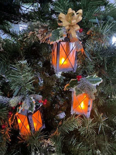 I used these cute little lanterns for my Halloween tablescape and thought they would add an additional lovely glow to my Christmas tree. I would love to have you stop by my blog , Diy Christmas Lantern, Easy Christmas Tree Decorations, Snow Spray, Tomato Cage Christmas Tree, Easy Christmas Tree, Mercury Glass Diy, Halloween Tablescape, Mercury Glass Christmas Ornaments, Red Ornaments