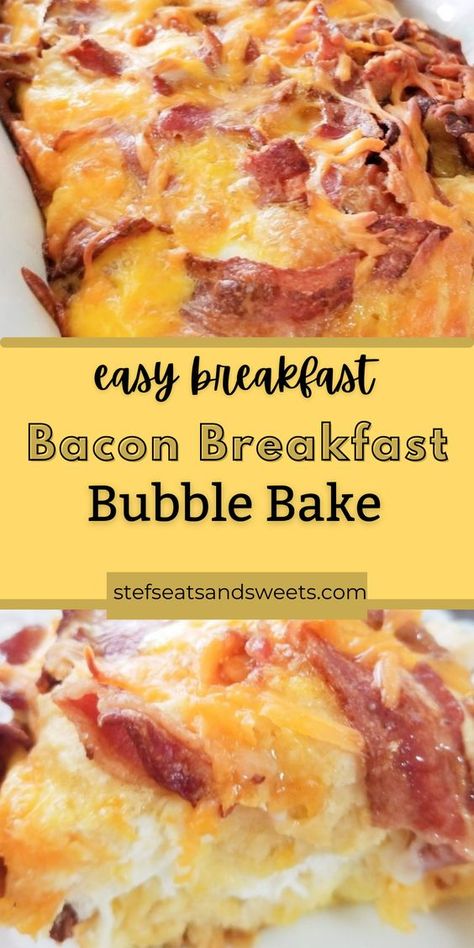 Bubble Bake, Bacon Biscuits, Biscuits Breakfast, Breakfast Casserole With Biscuits, Easy Breakfast Casserole Recipes, Bacon Casserole, Best Breakfast Casserole, Baked Breakfast Recipes, Breakfast Yummy