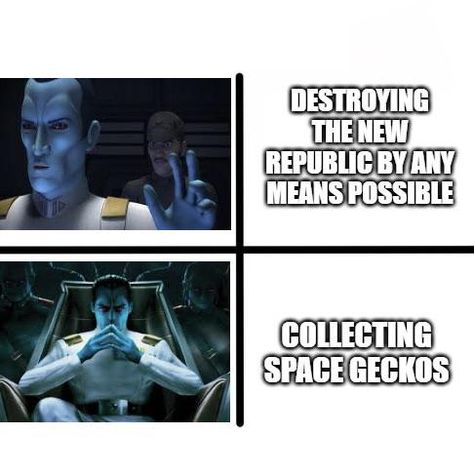 Thrawn Art, Star Wars Rebels Thrawn, Secret Meme, Admiral Thrawn, Star Wars Villains, Grand Admiral Thrawn, Star Wars Clone Trooper Memes, Prequel Memes, Admiral Thrawn Memes