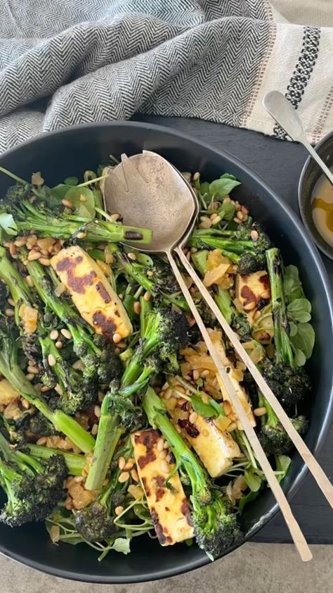 wellnourished on Instagram: This Charred Broccolini Salad with Haloumi is up there as one of my all time favourite salad recipes. You only have to read the comments… Charred Broccoli Salad, Broccolini Salad, Charred Broccoli, Broccoli Salad, Japchae, Bibimbap, Salad Recipes, Broccoli, All Time