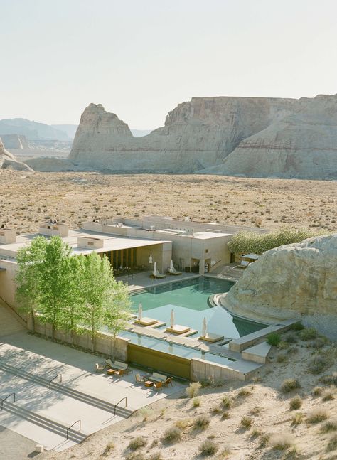 Set in the 'original Wild West' and designed around the surrounding canyons, Aman property's Amangiri is a one-of-a-kind destination. The luxury resort in Utah offers private suites, homes and a uniquely rustic experience, filled with adventure, wonder and nature—perfect for getting away or getting wed. See the images from my latest visit on the KT Merry Journal and discover why you’ll be planning your wedding, honeymoon or a luxurious getaway—here. #amangiri #amangiriresort #amangiriwedding Amangiri Utah, Wedding Recessional Songs, Amangiri Resort, Recessional Songs, Kt Merry, Modern Wedding Venue, Desert Dream, Wedding Honeymoon, Luxury Destinations