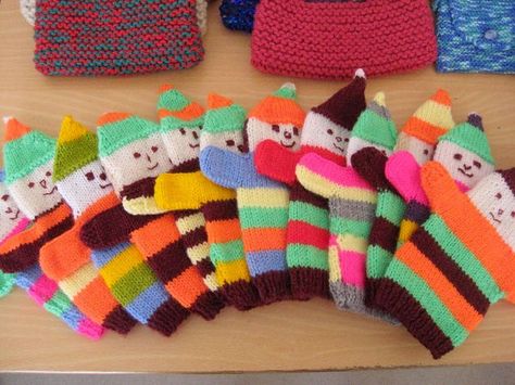 Hand Puppets for Charity Appeals Crochet Fox Pattern Free, Operation Christmas Child Shoebox, Glove Puppets, Knitted Toys Free Patterns, Knitting For Charity, Knitted Teddy Bear, Knit Toys, Puppet Patterns, Knitted Items