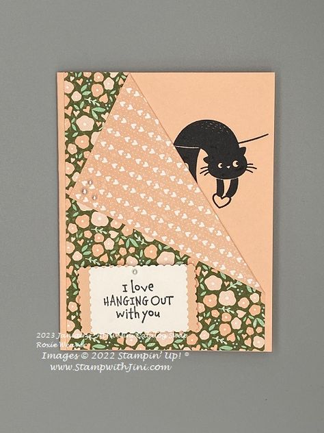 Head over heels for Love Cats | Stamp, Scrap & Create with Me Cards With Cats, Love Cats Stampin Up Cards, Stampin Up Love Cats, Stampin Up Love Cat Cards, Stampinup Love Cats, Stampy Cat, Stampin Up Pets & More, Cat Cards Handmade, Crazy Cats Cards