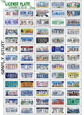 Canadian License Plate game with Canada & US plates - Road Trip game - Printable - A Simple Something License Plate Game, Car Trip Games, Family Car Trip, Trip Games, Trip Activities, Chevron Headboard, Licence Plates, Man Cave Room, Road Trip Activities