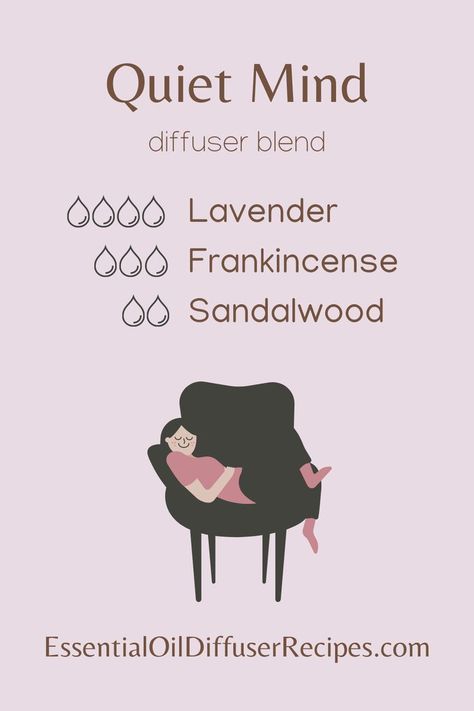 The Quiet Mind essential oil diffuser blend contains lavender, frankincense, and sandalwood essential oils. Sandlewood Essential Oil Blends, Grounding Diffuser Blend, Sandlewood Essential Oil, Lavender Blends, Diffuser Cleaning, Violet Essential Oil, Floral Essential Oils, For Headaches, Essential Oils For Headaches