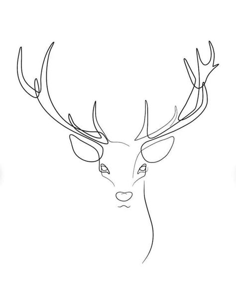 Buck Outline Tattoo, Deer Patronus Tattoo, One Line Deer Tattoo, Fine Line Stag Tattoo, Deer Tattoo Minimalist, Deer Fine Line Tattoo, Minimal Deer Tattoo, Deer Line Tattoo, Buck Tattoo Design