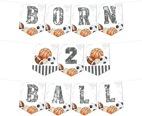 Born 2 Ball Birthday Decoration for Boy, Sports 2nd Birthday Banner for Boy Born 2 Ball Birthday Decorations Soccer Basketball Baseball Rugby Sport Theme Baby Shower Birthday Party #ad #born2ball #borntwoball #born2ballbirthdayparty #borntwoballbirthdayparty #born2ballparty #ball #footballparty #basketballparty #boysbirthdaypartythemes #2ndbirthday #2ndbirthdaypartyideas #2ndbirthdaypartythemes Sports 2nd Birthday, Born 2 Ball Birthday, Birthday Decoration For Boy, Sports Themed Birthday Party Ideas, Born 2 Ball, Sports Baby Shower Theme, Sport Theme, Sports Theme Birthday, Ball Birthday Parties