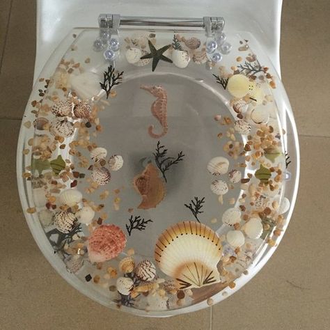 Sea Treasure, Round Toilet, Elongated Toilet Seat, Elongated Toilet, Toilet Seats, Natural Therapy, Seahorses, Dream House Decor, Toilet Seat