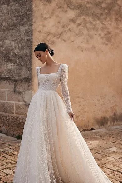 Madioni | The Bridal Box Bridal Dresses A Line, Wedding Gown Accessories, Modest Bridal, Bridal Boxes, Dresses A Line, Contemporary Bride, Boda Mexicana, Gown Inspiration, Couture Wedding Gowns