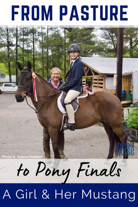 Sep 21, 2020 - Want to take your kid to Pony Finals but can’t afford the fancy pony hunter? Read about how a young girl overcome many obstacles and took her mustang to Pony Finals. #ponyfinals #mustang #theplaidhorse Buying A Horse, Horse Behavior, Horse Showing, Horse Magazine, Riding Tips, Horse Wall Art Canvases, Horse Riding Tips, Horse Ideas, Horse Artwork