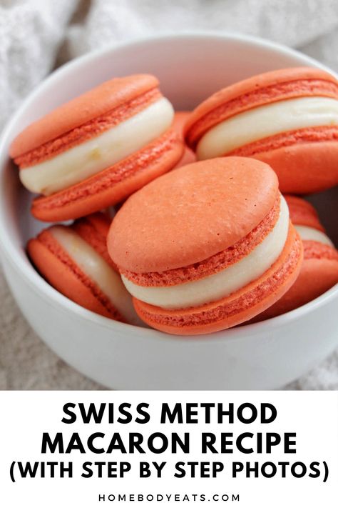 orange macarons with ganache filling in a small bowl. Pumpkin Spice Macarons, Macaroon Filling, Easy Macaroons Recipe, French Macaroon Recipes, British Bake Off Recipes, Meringue Cookie Recipe, Macaron Filling, Macarons Macaroons, Catering Food Displays