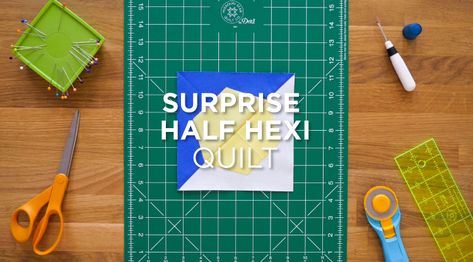 Create a fun hexagon block with this quick vid! Exploding Block Quilt Squares, Exploding Square Block, Exploding Block Tutorial, Jelly Basket, Bowtie Quilt, Missouri Quilt Tutorials, Missouri Quilt Company, Easy Quilt Tutorials, Missouri Star Quilt Company Tutorials