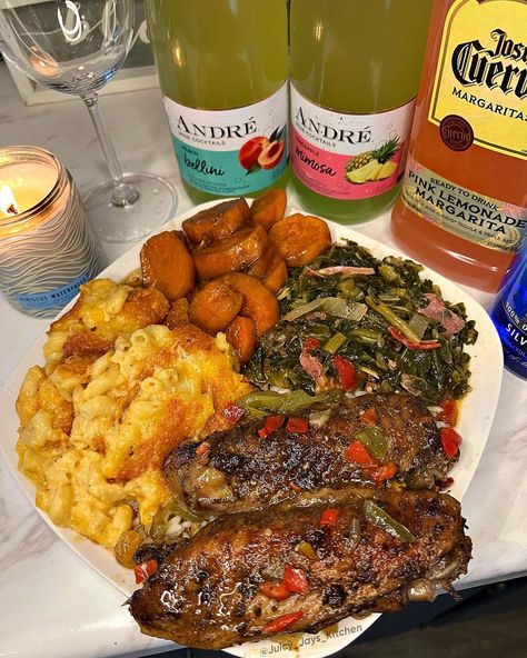 Jerk Turkey Wings, Soul Food Aethstetic, Soulfood Sunday Dinner Ideas, Soul Food Dinner Party, Jerk Turkey, Sunday Dinner Ideas, Sunday Food, Baked Macaroni And Cheese, Sunday Dinner Recipes